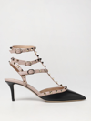 Valentino Garavani Two-tone Leather Rockstud Pumps In Black