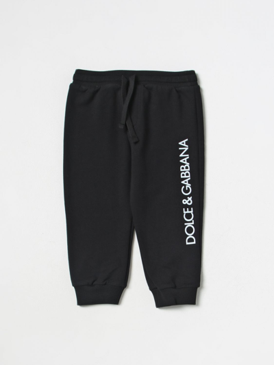 Dolce & Gabbana Babies' Trousers In Cotton In Black