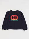 GUCCI COTTON SWEATSHIRT WITH LOGO PRINT,388212009