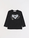 MONNALISA T-SHIRT MONNALISA KIDS COLOR BLACK,E61198002