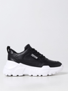 Versace Jeans Couture Thick Sole Sneakers With Perforated Toe Box In Black