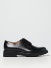 Church's Shannon Derby Shoes In Brushed Leather In Black
