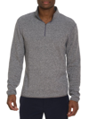 Robert Graham Cariso Heathered Quarter Zip Pullover In Grey