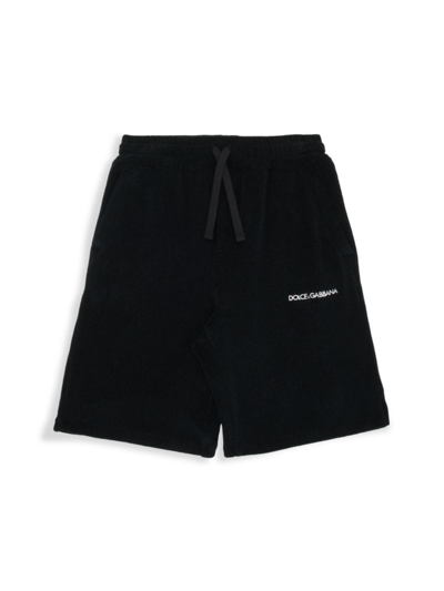 Dolce & Gabbana Little Boy's & Boy's Logo Jersey Shorts In Black