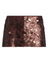 Guizio Women's Low-rise Paillette Miniskirt In Chocolate