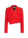 A.l.c Reeve Asymmetric Utility Jacket In Ruby