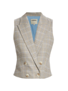 L AGENCE WOMEN'S FABLE PLAID DOUBLE-BREASTED VEST
