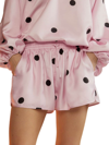 Cynthia Rowley Women's Alice Polka Dot Silk Shorts In Black Pink