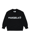 Mm6 Maison Margiela Little Kid's & Kid's Logo Crewneck Sweatshirt In Black