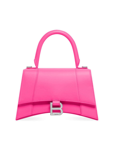 Balenciaga Women's Hourglass Small Top Handle Handbag In Box In Pink