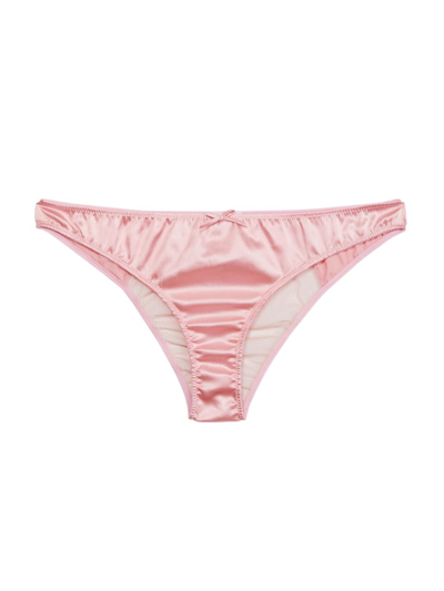 Fleur Du Mal Heart Shaped Cheeky Briefs In Pink Lady