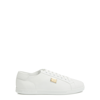 Dolce & Gabbana Portofino White Monocrom Low Top Sneakers With Logo Plaque In Leather Man In White