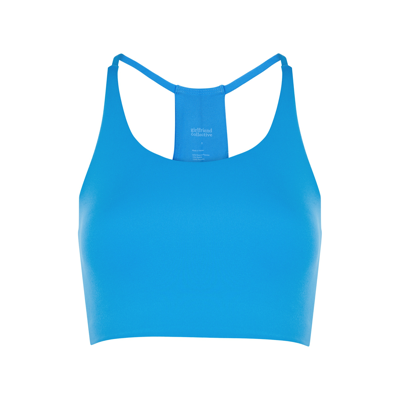 Girlfriend Collective Float Cleo Racerback Low-impact Sports Bra In Bright Blue