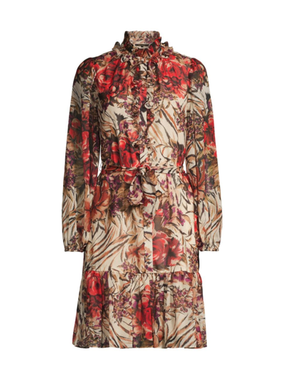Kobi Halperin Women's Sami Belted Floral Dress In Ivory Multi
