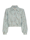 L Agence Women's Bridges Tweed Jacket In Neutral/sage Multi Tweed