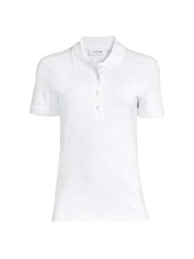 Lacoste Cotton Pique Polo In White