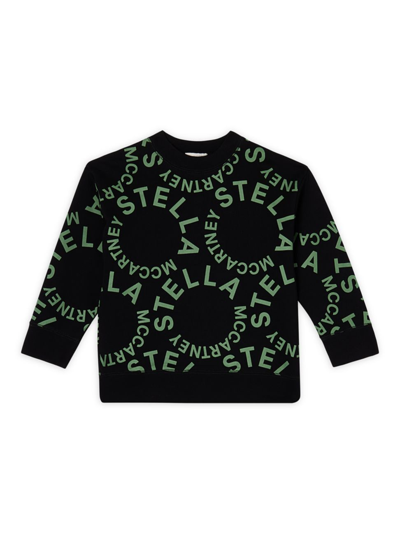 Stella Mccartney Little Boy's & Boy's Graphic Logo Sweatshirt In Black