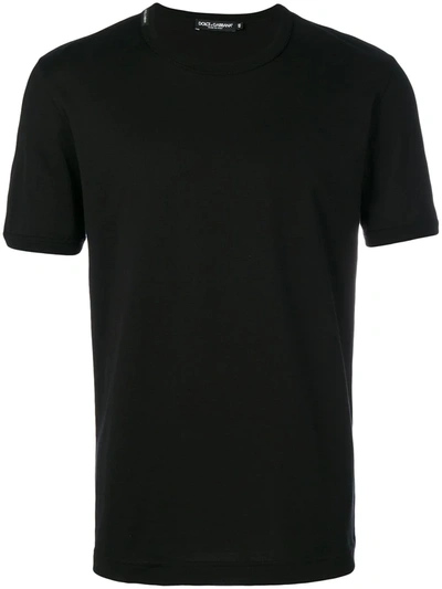 Dolce & Gabbana Logo-tab Cotton-blend Jersey Pyjama T-shirt In Black