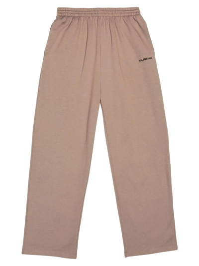 Balenciaga Straight-leg Track Pants In Beige