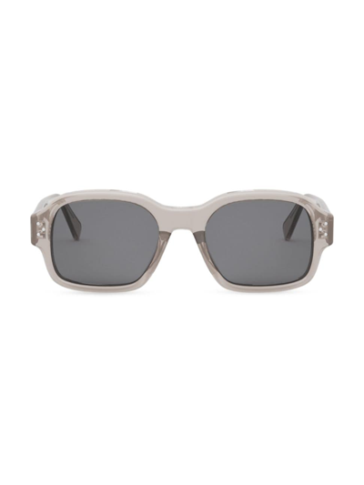 Celine Men's Bold 3 Dots 56mm Geometric Sunglasses In Beige Smoke
