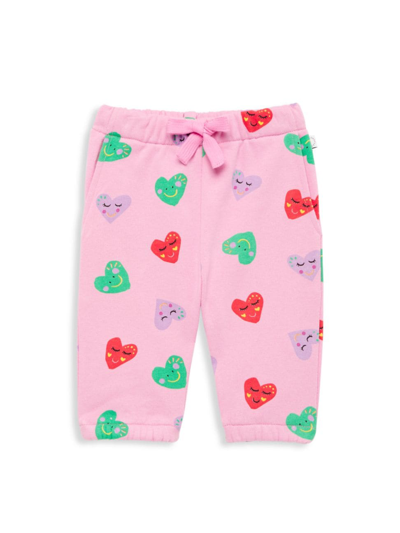 Stella Mccartney Baby Girl's Smiling Hearts Joggers In Pink