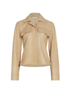 VINCE WOMEN'S SNAP-FRONT LEATHER JACKET