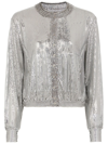 RABANNE PIXEL CHAINMAIL-MESH BOMBER JACKET