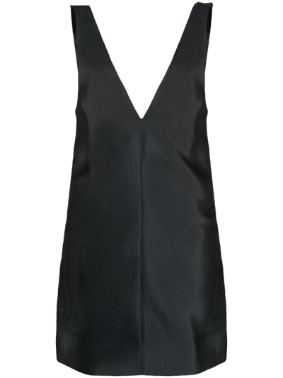 Lee Mathews Penny Mini Dress In Black | ModeSens
