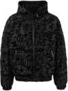 VERSACE JEANS COUTURE LOGO-PRINT HOODED JACKET
