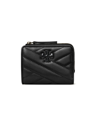 Tory Burch Women's Kira Chevron-quilted Leather Bifold Wallet In Black