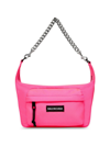 Balenciaga Women's Raver Medium Shoulder Bag With Chain In Fluo Pink