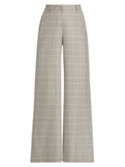 L Agence Pilar Pant In Ivory Neutral Multi