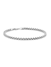 SAKS FIFTH AVENUE MEN'S COLLECTION STERLING SILVER SHINY LITE ROUND BOX CHAIN BRACELET