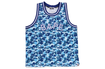 Pre-owned Bape Abc Camo Tank Top Blue