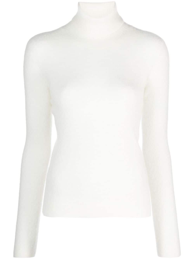 Roberto Collina Roll-neck Knitted Jumper In White
