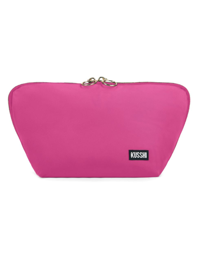 Kusshi Women's Signature Makeup Bag In Hot Pink Teal