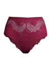 Le Mystere Women's Lace Allure High-waist Panty In Mulberry