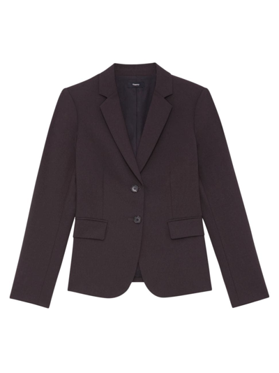 Theory Women's Carissa Wool Blazer In Mink