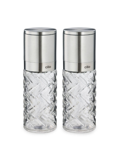 Frieling Cristallo Salt & Pepper Mill Set In Clear Stainless