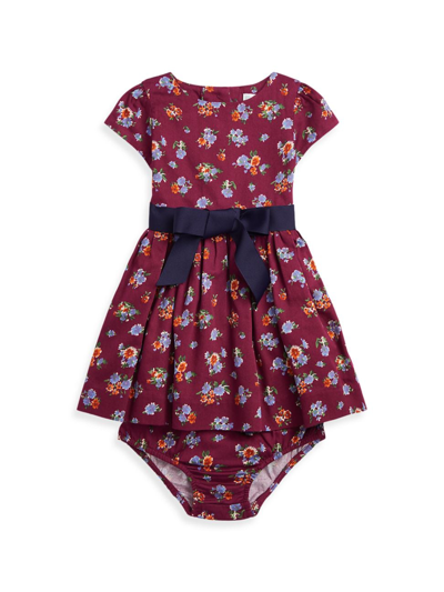 Polo Ralph Lauren Baby Girls Floral Cotton Sateen Dress In Beatrice Floral