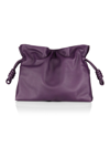 Loewe Women's Flamenco Leather Drawstring Clutch In Deep Aubergine