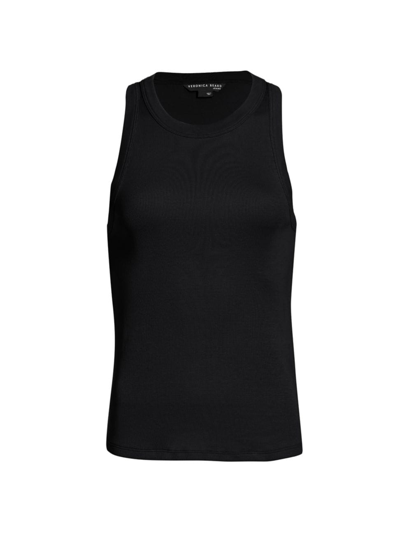 Veronica Beard Jordyn Rib-knit Tank Top In Black