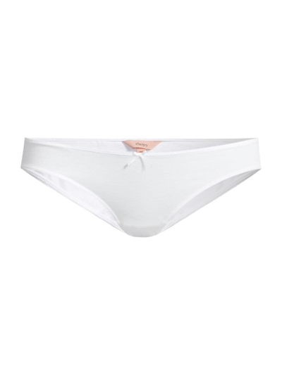 Eberjey Pima Stretch Cotton Bikini In White