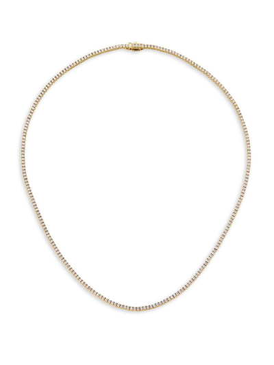 Saks Fifth Avenue Women's 14k Gold & 4.29 Tcw Diamond Tennis Necklace In Yellow Gold