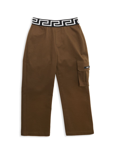 Versace Babies' Little Boy's & Boy's Gabardine Cargo Trousers In Military Green