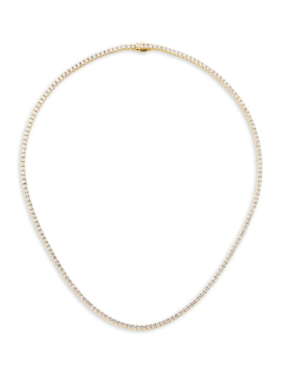 Saks Fifth Avenue Women's 14k Gold & 7.92 Tcw Diamond Tennis Necklace In Yellow Gold