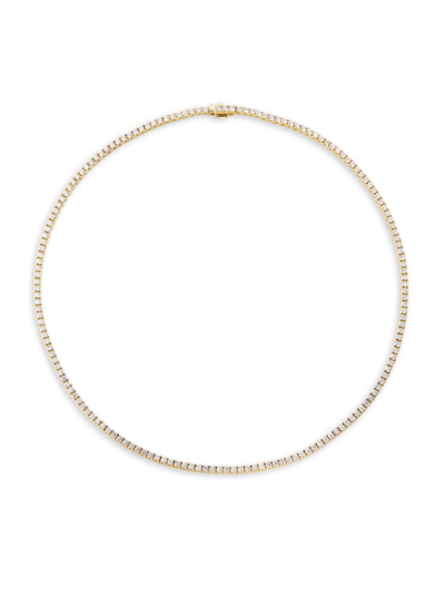 Saks Fifth Avenue Women's 14k Gold & 6.79 Tcw Diamond Tennis Necklace In Yellow Gold