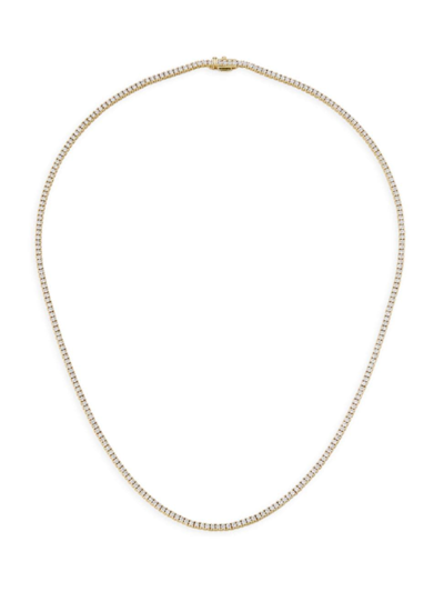 Saks Fifth Avenue Women's 14k Gold & 3.97 Tcw Diamond Tennis Necklace In Yellow Gold