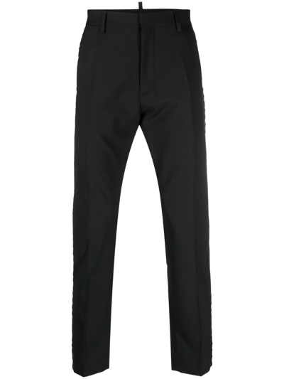 Dsquared2 Tailored Straight-leg Trousers In Black