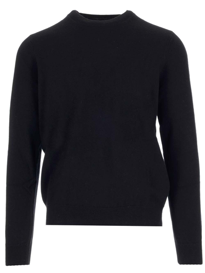 Comme Des Garçons Shirt Black Lambswool Sweater In Nero